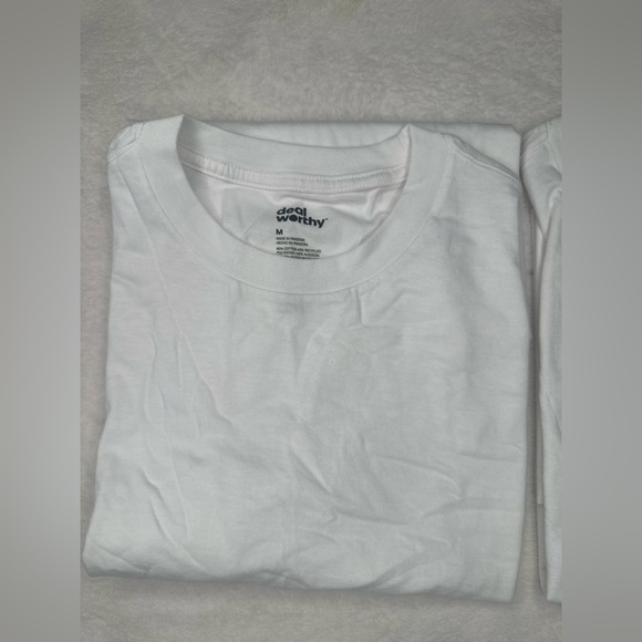 Men’s White Crew Neck Tee Ribbed Tank Tops (2 In A Pack) Size Medium New - Picture 4 of 8